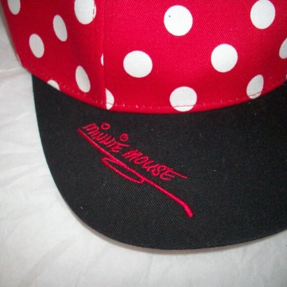 Disney Minnie Mouse Red Polka Dot Bow Hat - Picture 2 of 6
